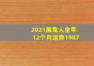 2021属兔人全年12个月运势1987