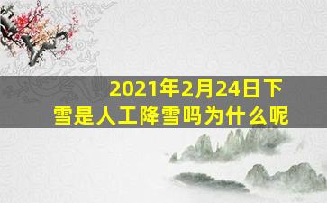 2021年2月24日下雪是人工降雪吗为什么呢