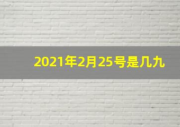 2021年2月25号是几九