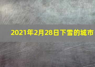 2021年2月28日下雪的城市