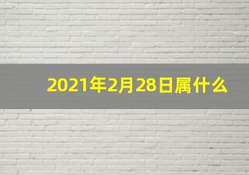 2021年2月28日属什么