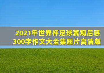 2021年世界杯足球赛观后感300字作文大全集图片高清版