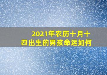 2021年农历十月十四出生的男孩命运如何