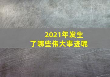 2021年发生了哪些伟大事迹呢