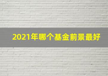 2021年哪个基金前景最好