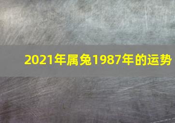 2021年属兔1987年的运势