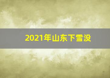 2021年山东下雪没