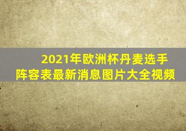 2021年欧洲杯丹麦选手阵容表最新消息图片大全视频