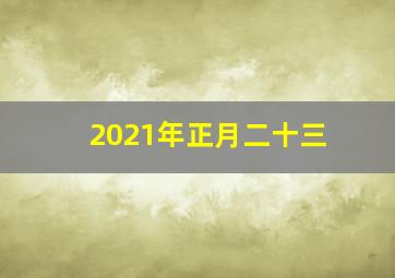 2021年正月二十三