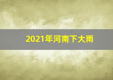 2021年河南下大雨