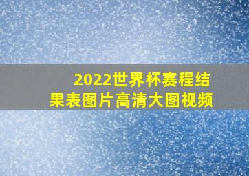 2022世界杯赛程结果表图片高清大图视频