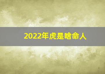 2022年虎是啥命人