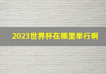 2023世界杯在哪里举行啊