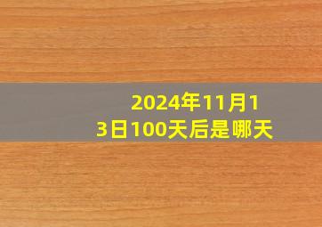 2024年11月13日100天后是哪天