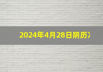 2024年4月28日阴历冫