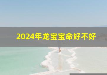 2024年龙宝宝命好不好