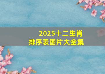 2025十二生肖排序表图片大全集