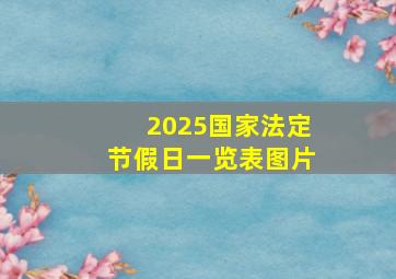 2025国家法定节假日一览表图片