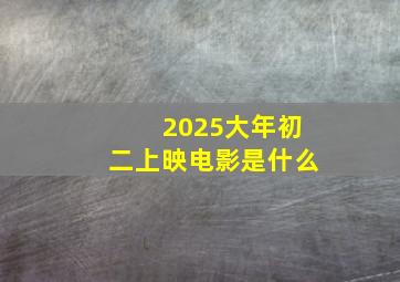 2025大年初二上映电影是什么