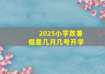 2025小学放暑假是几月几号开学