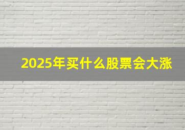 2025年买什么股票会大涨