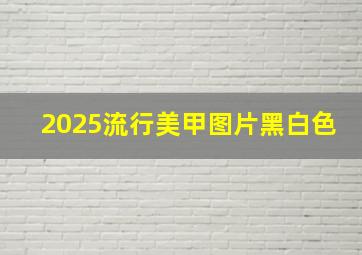 2025流行美甲图片黑白色