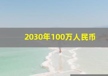 2030年100万人民币