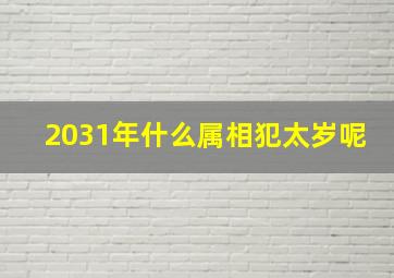 2031年什么属相犯太岁呢