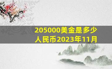 205000美金是多少人民币2023年11月