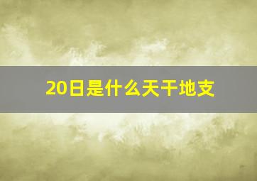 20日是什么天干地支