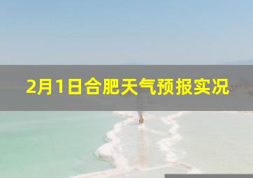 2月1日合肥天气预报实况