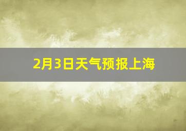 2月3日天气预报上海