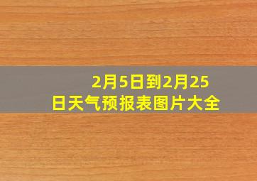 2月5日到2月25日天气预报表图片大全