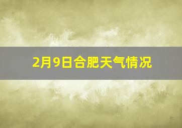 2月9日合肥天气情况