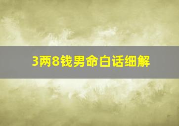 3两8钱男命白话细解