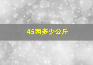 45两多少公斤