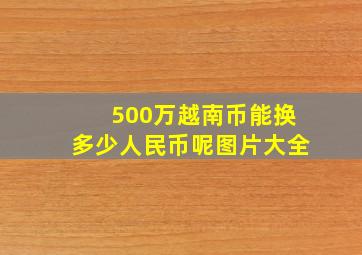 500万越南币能换多少人民币呢图片大全