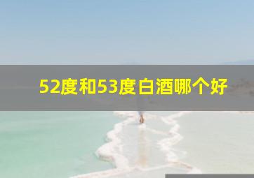 52度和53度白酒哪个好