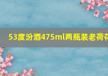 53度汾酒475ml两瓶装老荷花