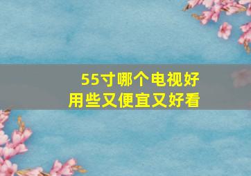 55寸哪个电视好用些又便宜又好看