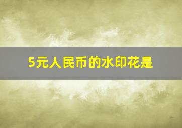 5元人民币的水印花是