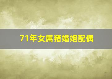 71年女属猪婚姻配偶