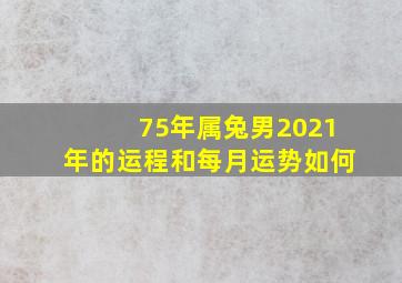 75年属兔男2021年的运程和每月运势如何