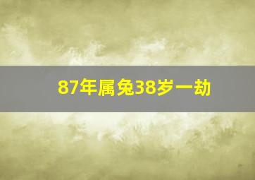 87年属兔38岁一劫