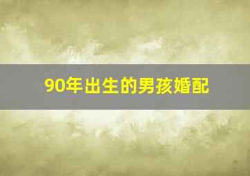 90年出生的男孩婚配