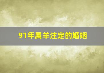 91年属羊注定的婚姻