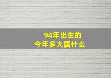 94年出生的今年多大属什么