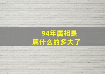 94年属相是属什么的多大了