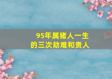 95年属猪人一生的三次劫难和贵人