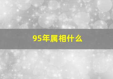 95年属相什么